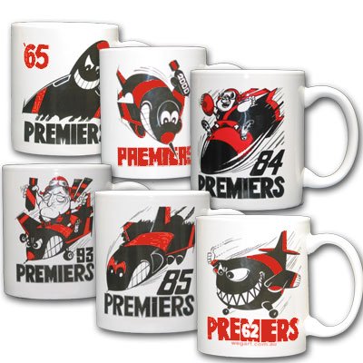Essendon Set of 6 Premiership Mugs